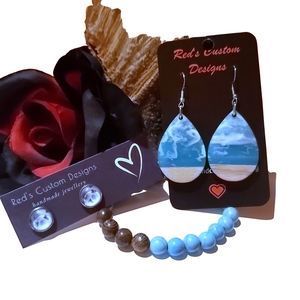 3pc Bundle, Dangles  Studs, bracelet